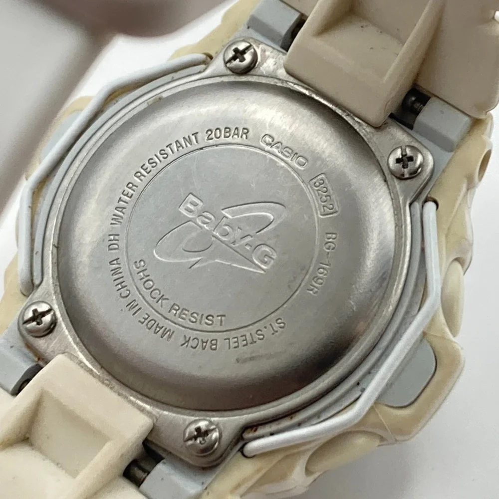 Casio Baby-G Womens Watch White Digital 3252 BG-169R World Time New Battery 8.5